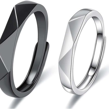 Statement Ring for Couples Bamboo Ring for Women Men Adjustable Wedding Trendy Gold Plated Rings Jewelry Gift
