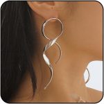 Big Statement Earrings for Women Large Chunky Earrings Long Spiral Drop Dangle Earring Asymmetrical Abstract Bold Geometric Earring Chunky Jewelry