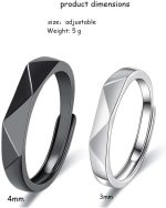 Statement Ring for Couples Bamboo Ring for Women Men Adjustable Wedding Trendy Gold Plated Rings Jewelry Gift - Image 2