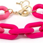 Chunky Colourful Resin Chain Bracelet Acrylic Bracelet For Women Neon Plastic Rainbow Summer Surfer Jewelry