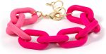 Chunky Colourful Resin Chain Bracelet Acrylic Bracelet For Women Neon Plastic Rainbow Summer Surfer Jewelry