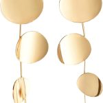 Modern Geometric Long Drop Earrings for Women –  Gold Plated Circle Statement Dangle Earrings, Minimalist Fashion Jewelry for Parties and Everyday Chic