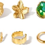Chunky Gold Rings for Women, Open Adjustable Stackable Rings Set for Women, Baroque Stacking Knuckle Ring, Thick Trendy Statement Ring, 6Pcs Chunky Jewelry