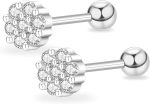 Minimalist Hypoallergenic Cartilage Earrings Set in Gold and Silver - 7 Styles, Copper Material, Surgical Steel, Screw Back, Second Hole Pierced Earrings for Sensitive Ears - Cute 5mm Ball Studs Jewelry Gift