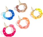 Chunky Colourful Resin Chain Bracelet Acrylic Bracelet For Women Neon Plastic Rainbow Summer Surfer Jewelry - Image 2