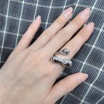 Irregular Ball Statement Adjustable Open Wrap Ring for Women Girls Silver Gold Plated Stacking Adjustable Band Finger Rings Comfort Fit Fashion Birthday Holiday  Party Jewelry Gift Size 6-12 - Image 2