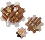 Chunky Gold Rings for Women Non Tarnish 6 PCS Vintage Stackable Flower Baroque Pearl Rhinestone Rings set Adjustable Trendy Statement Jewelry - Image 2