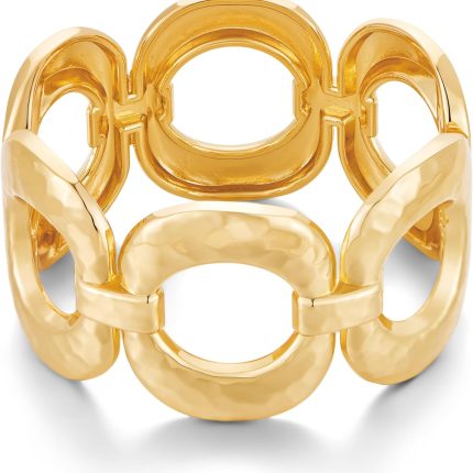 Chunky Gold Bangles Bracelet for Women Trendy Statement Bracelet Dainty Charm Gold Jewelry