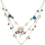 Womens Butterfly Charms Layered Necklace