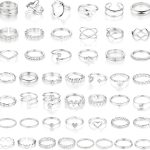 Gold Knuckle Rings Set For Women Stackable Joint Finger Midi Rings Dainty Cubic Crystal Zirconia Simple Hollow Twist Cute Rings Pack Jewelry Gift