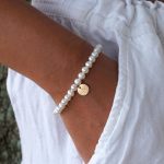 Pearl Initial Bracelet for Women - Mothers Day Gifts for Women Teen Girls, Dainty Letter Pearl Bracelets for Women, Bridesmaid Proposal Wedding Bride Party Bridal Shower Gift - Image 2