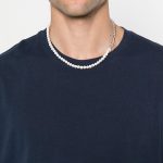 Men's Shell Pearl Beaded Necklace, Pearl Chain Necklace for Men - Image 2
