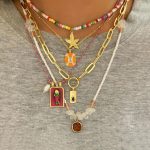 Pendant Necklace Set Bohemian Style Beaded Fish Star 5 Layered Collarbone Chain, Handcraft Jewelry Accessory for Vacation Party Daily Accessories - Image 2