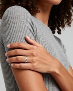 Silver Hammered Double Layer Adjustable Ring for Women&Men Statement Thumb Ring Minimalist Jewelry - Image 2