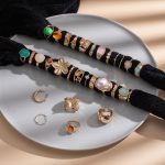 30-36 Pcs Vintage Crystal Turquoise Ring Set Gold Knuckle Rings for Women Bohemian Stackable Joint Rings Retro Boho Stacking Joint Finger Rings Pack - Image 2